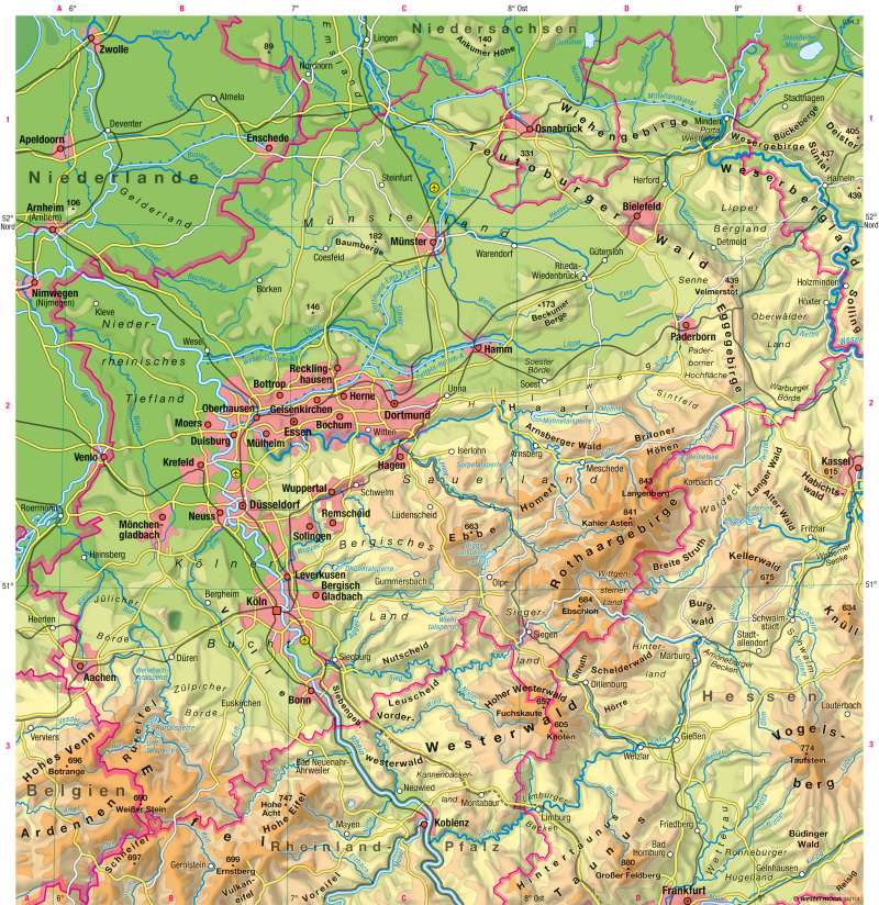 Diercke Weltatlas - Kartenansicht - Nordrhein-Westfalen - - 978-3-14