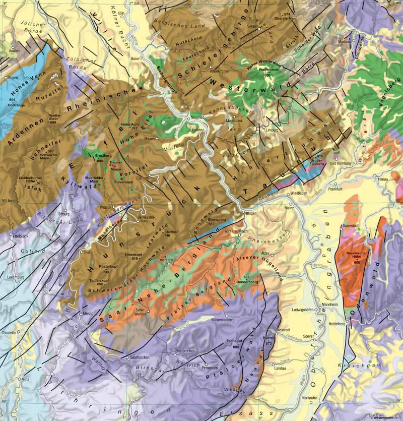 Diercke Weltatlas - Kartenansicht - Rheinland-Pfalz - Geologie - 978-3
