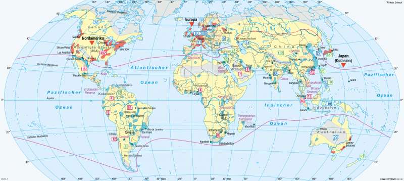 Diercke Weltatlas Kartenansicht Erde Globale Fragmentierung Nach Scholz 12 978 3 14 5 270 1 1