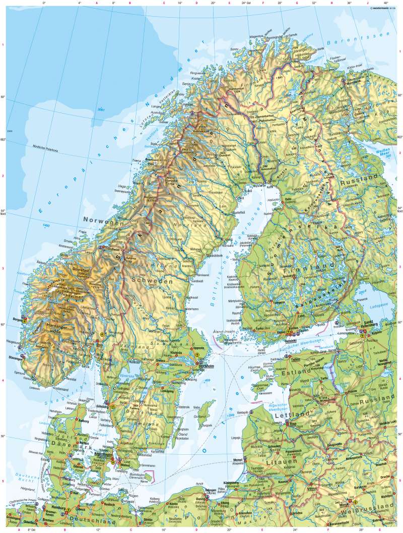 Skandinavien Landkarte | goudenelftal