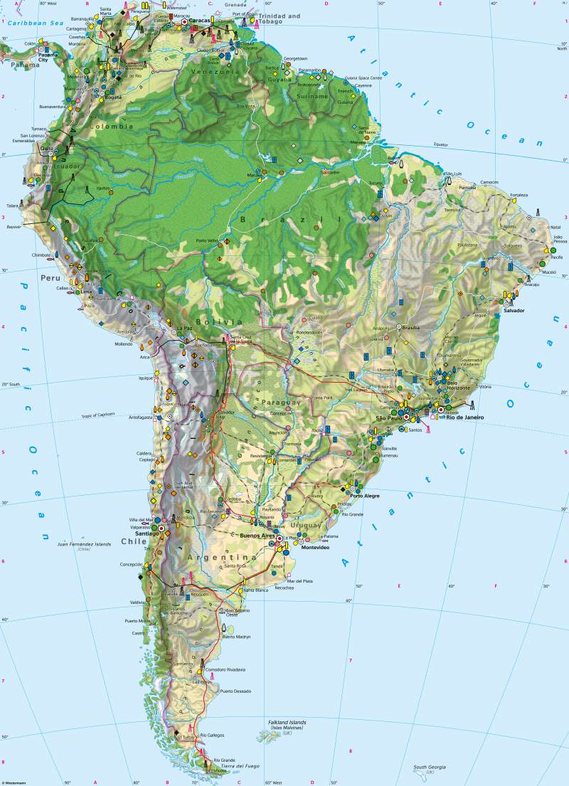 South America | Economy and land use | Economy and land use | Karte 194/1