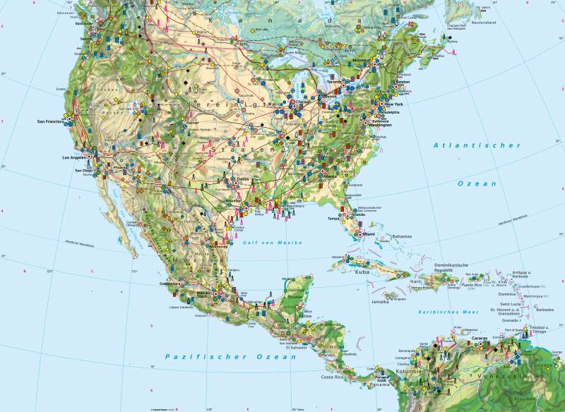 Vereinigte Staaten (USA) und Mittelamerika | Wirtschaft | Vereinigte Staaten (USA) und Mittelamerika - Wirtschaft | Karte 220/1
