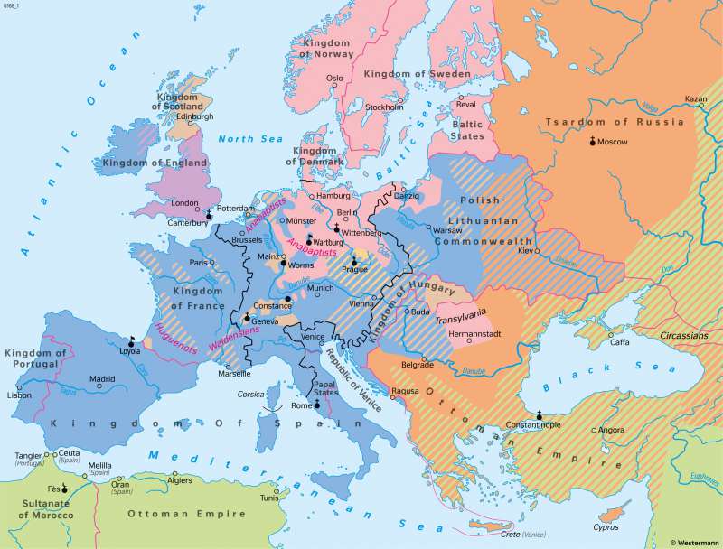  | The Reformation in Europe (circa 1570) | The Modern Era | Karte 60/1