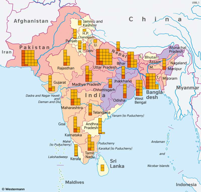 South Asia | Poverty | Monsoon and regional disparities | Karte 123/4