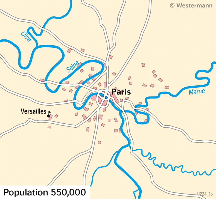 Paris | Urban growth since 1700 | Turn of an Era | Karte 92/1