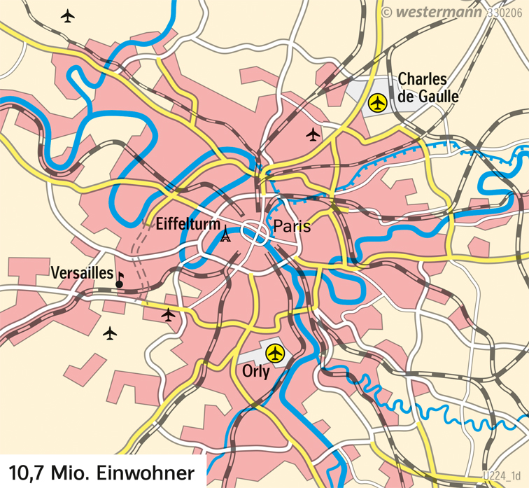 Paris | Stadtentwicklung von 1700 bis heute | Paris - Zeitenwende | Karte 129/1