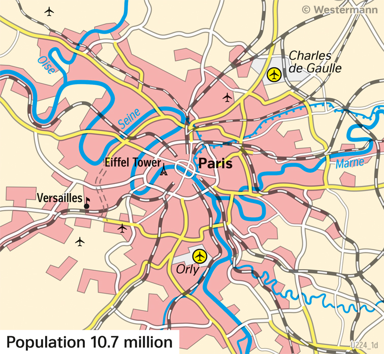 Paris | Urban growth since 1700 | Turn of an Era | Karte 93/1