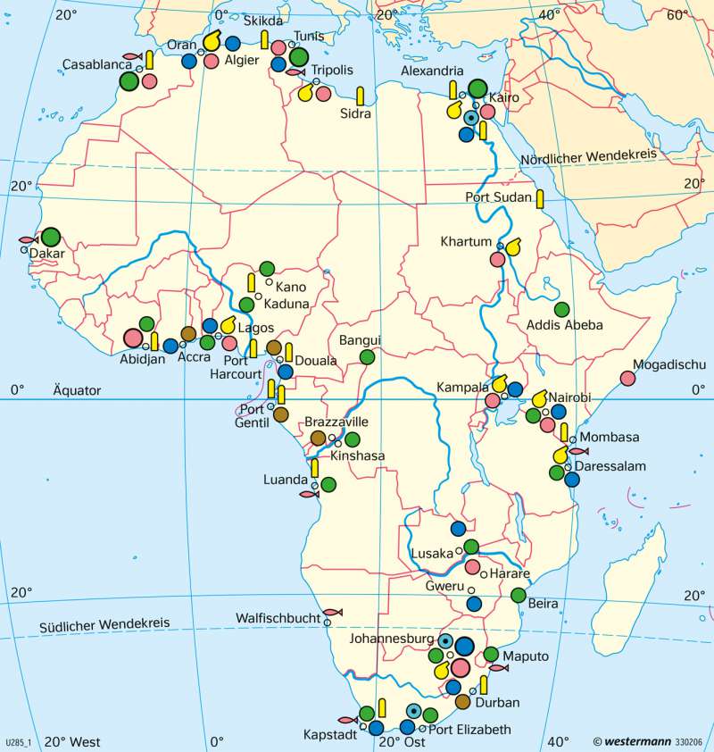 Afrika | Industrie | Afrika - Wirtschaft | Karte 192/3