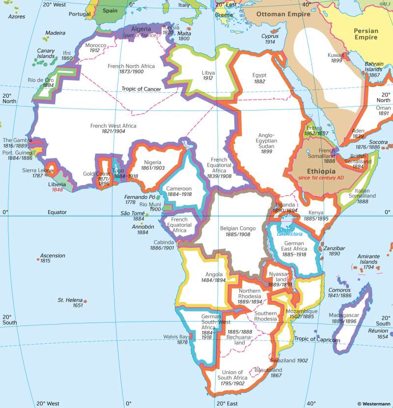 Africa | Countries 1914/1918 | History and countries | Karte 144/2