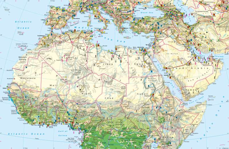 Northern Africa | Economy and land use | Economy and land use | Karte 156/1