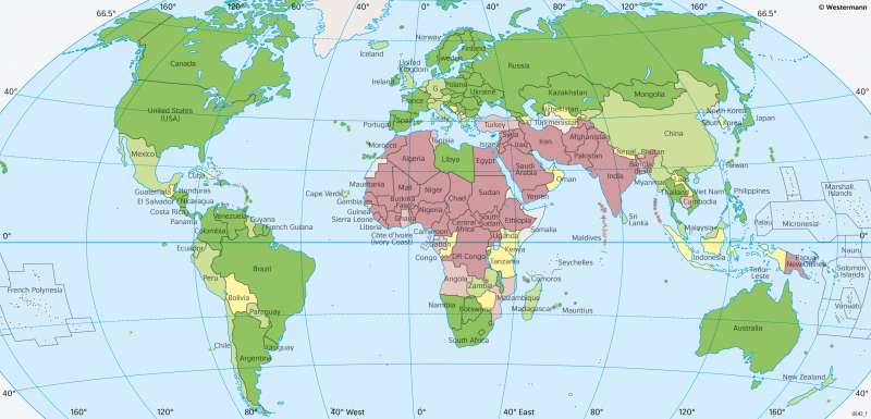 The World | Discrimination of women according to the Gender Development Index (GDI) | Level of development | Karte 34/2