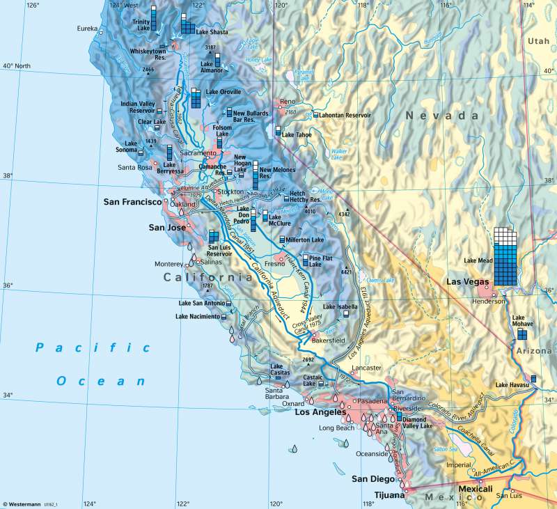 Diercke Weltatlas - Kartenansicht - California and Nevada ...
