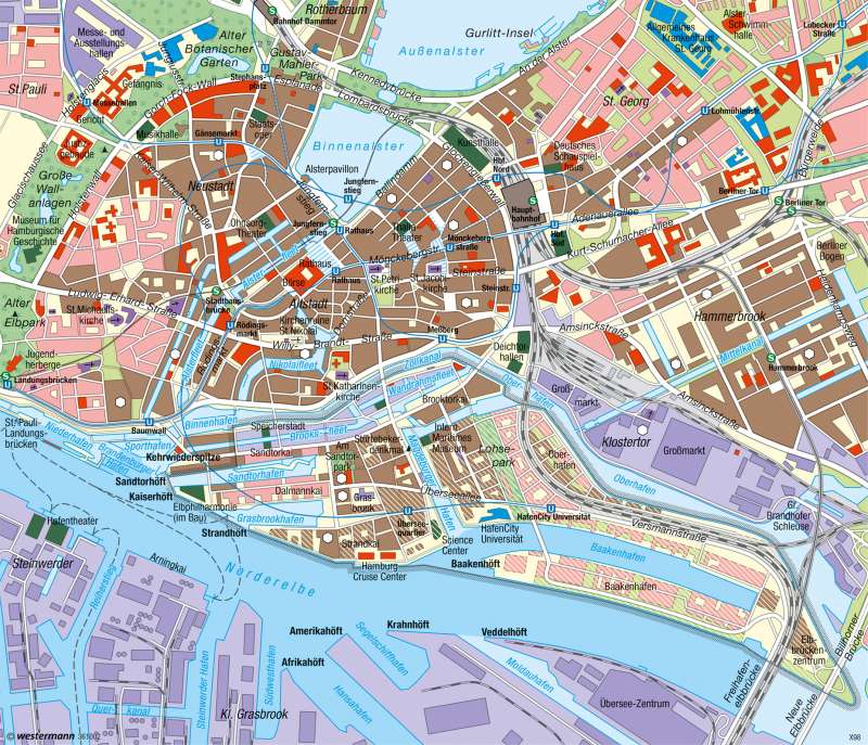 Hamburg | Altstadt und HafenCity | Hamburg - Hafenstadt | Karte 35/3