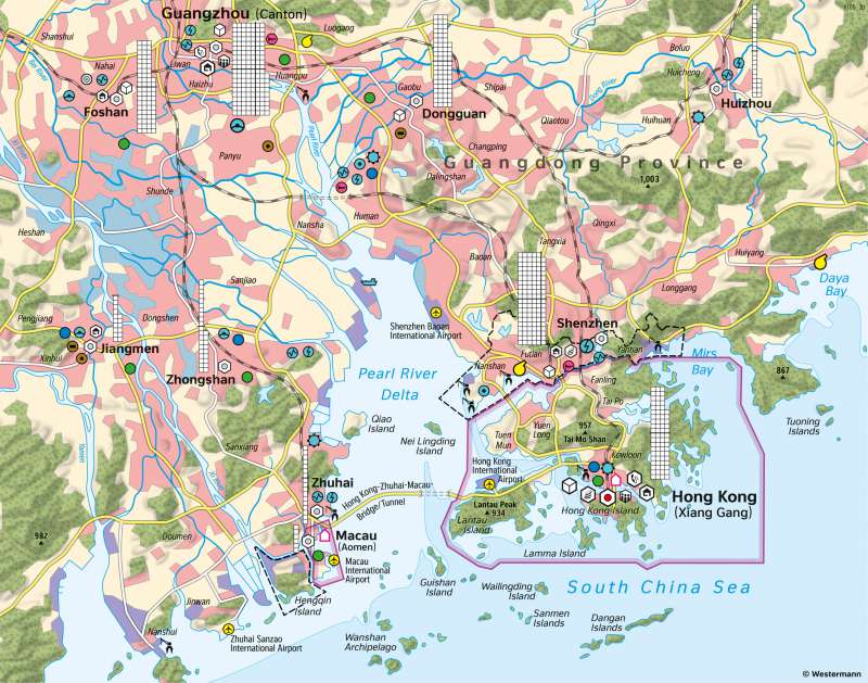 Pearl River Delta (South-East China) | Urbanisation and economic growth | Economic development and urbanisation | Karte 127/3