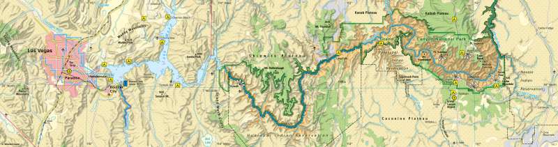 Colorado Plateau / Grand Canyon | Land use in a semi-arid region | National parks | Karte 188/5