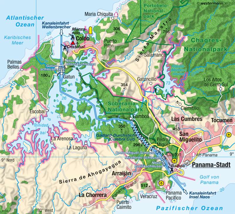 Panamakanal | Verbindung der Weltmeere | Mittelamerika - Panamakanal | Karte 225/2