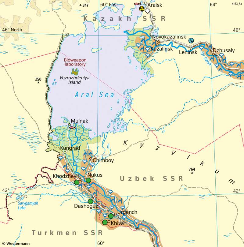 Aral Sea | Landscape change | Regional development | Karte 115/4