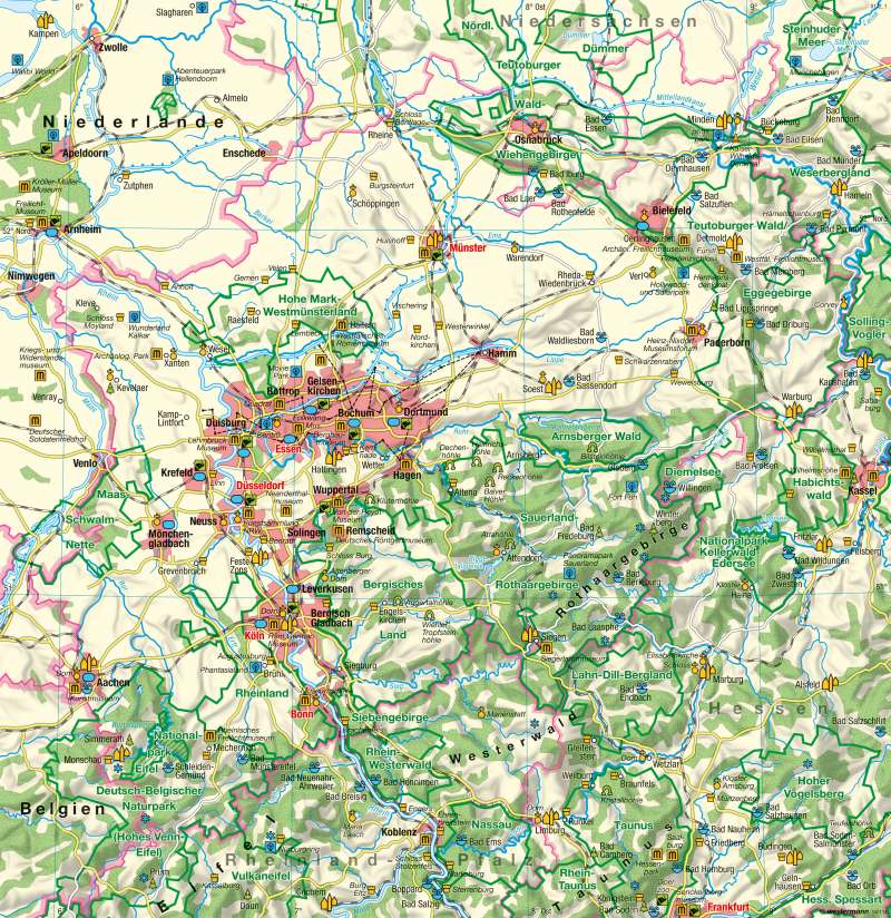Nordrhein-Westfalen | Tourismus | Tourismus | Karte 20/1