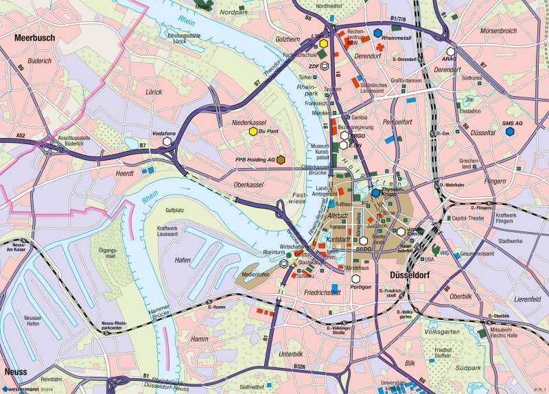 Düsseldorf-Innenstadt | Oberzentrum | Raumordnung | Karte 21/3