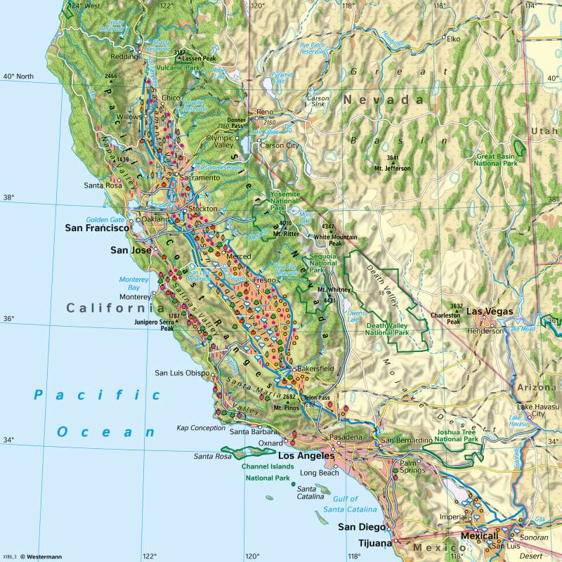California and Nevada | Land cover and agriculture | Land use and water management | Karte 186/2