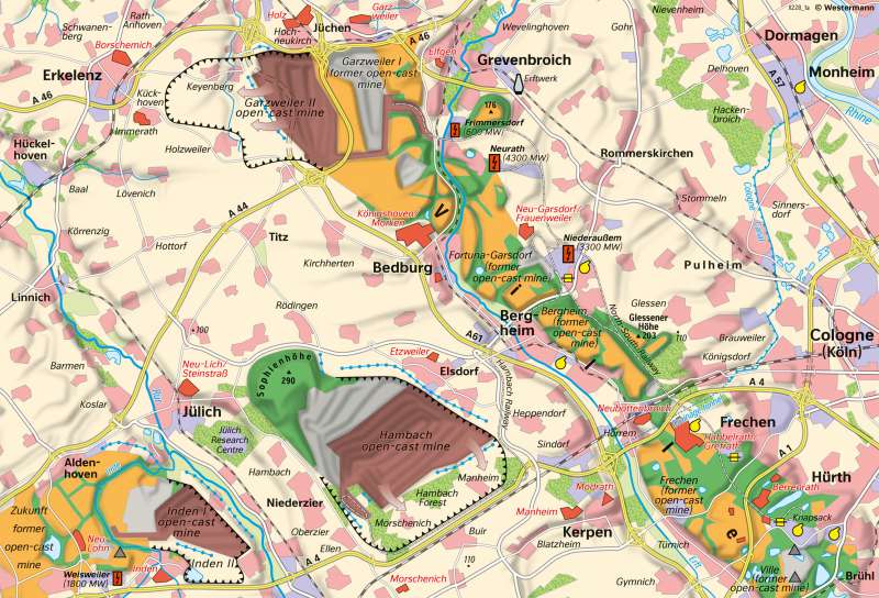 Rhenish lignite mining area | Landscape change | Energy | Karte 74/2