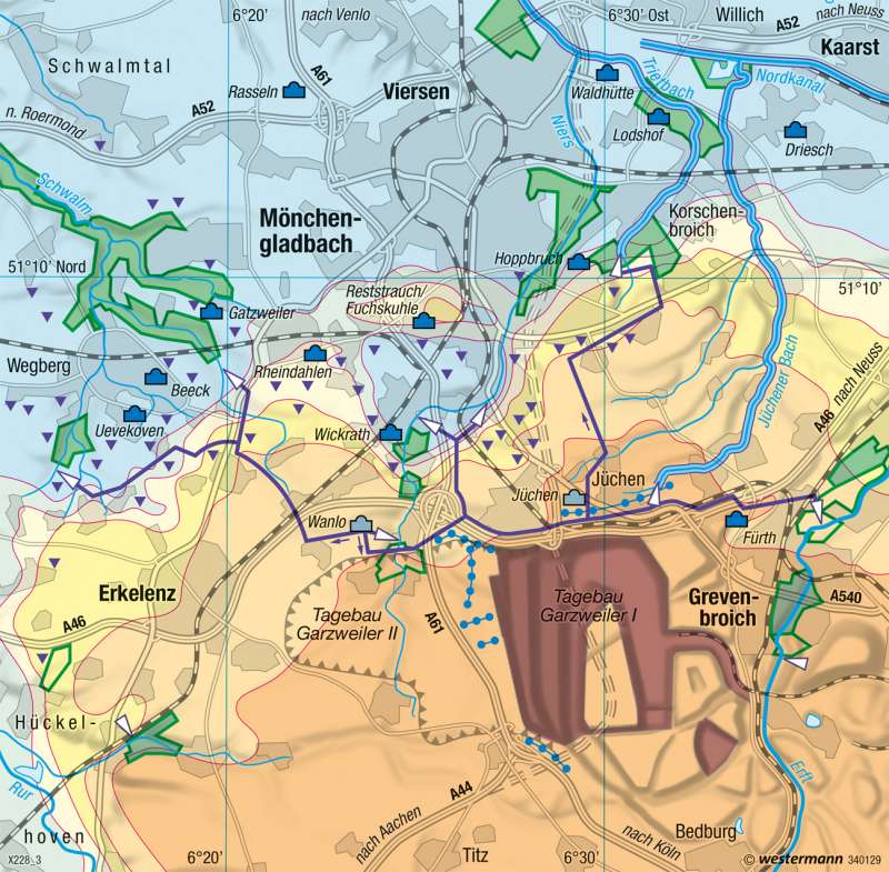 Nordrevier | Grundwasserabsenkung | Rheinisches Braunkohlenrevier | Karte 19/2