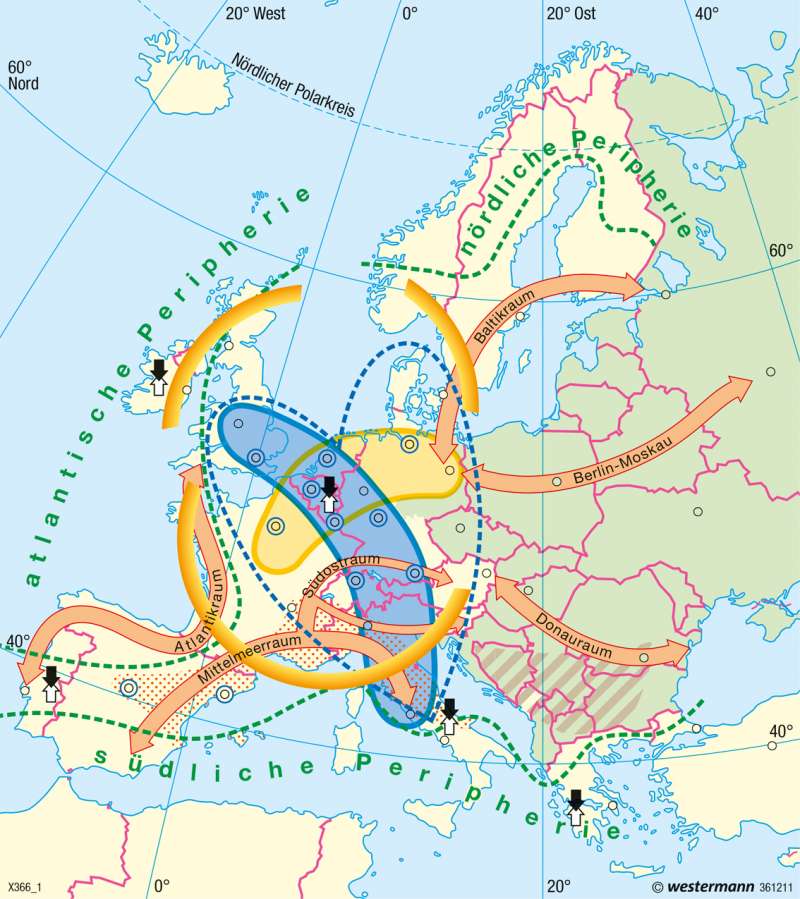 Europa | Wirtschaftliche Raummodelle | Europa - Wirtschaft | Karte 99/2