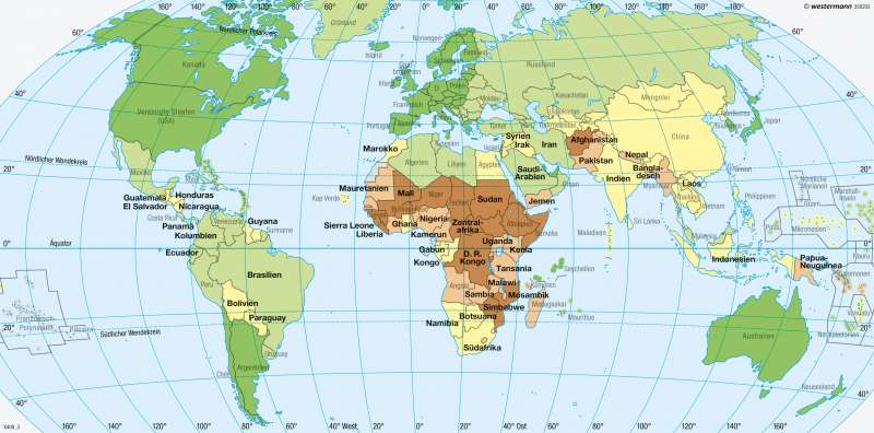 Erde | Entwicklungsstand | Erde - Entwicklungsstand der Staaten | Karte 274/1