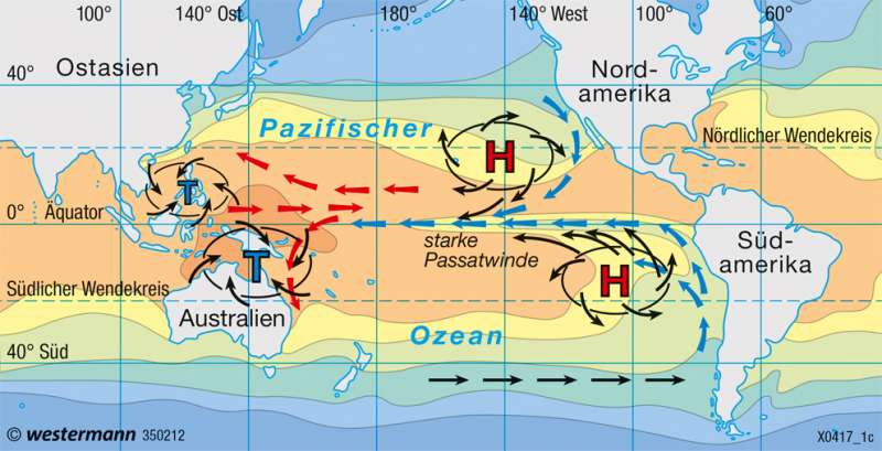 Pazifischer Ozean | Tropisches Wettergeschehen | Pazifischer Ozean - El Niño | Karte 205/2