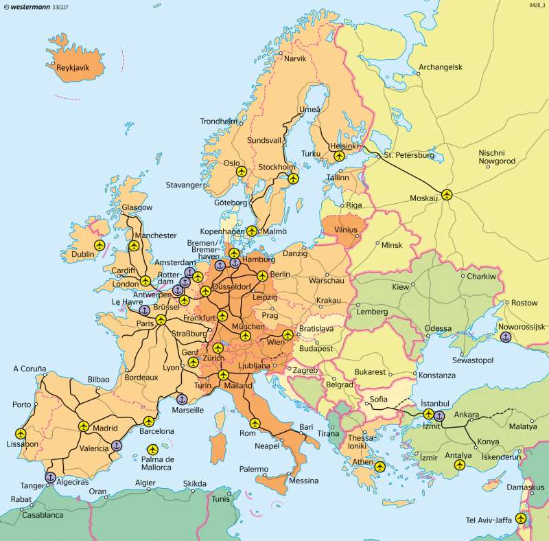 Diercke Weltatlas - Kartenansicht - Europa - Verkehr - 978-3-14-100870 Diercke Weltatlas - Kartenansicht - Europa - Verkehr - 978-3-14-100870