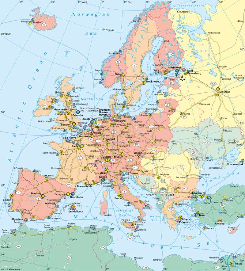 Europe | Interregional transport | Transport | Karte 72/1