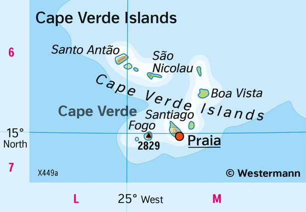 Cape Verde Islands | Physical map | Physical map | Karte 152/2