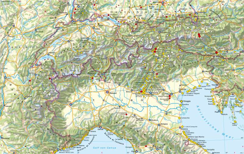 Alpen | Sommer- und Wintertourismus | Alpen - Tourismus | Karte 94/1