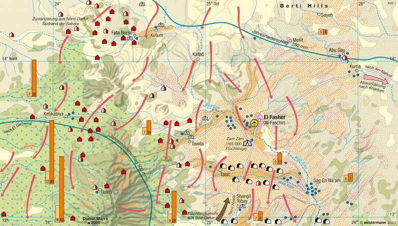 Diercke Weltatlas Kartenansicht El Fasher Sudan Desertifikation 978 3 14 5 151 5 1
