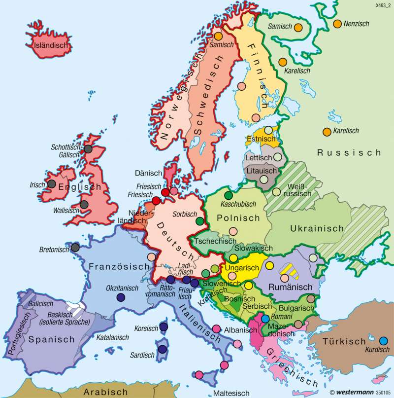 Europa | Sprachen | Europa - Staaten | Karte 84/3