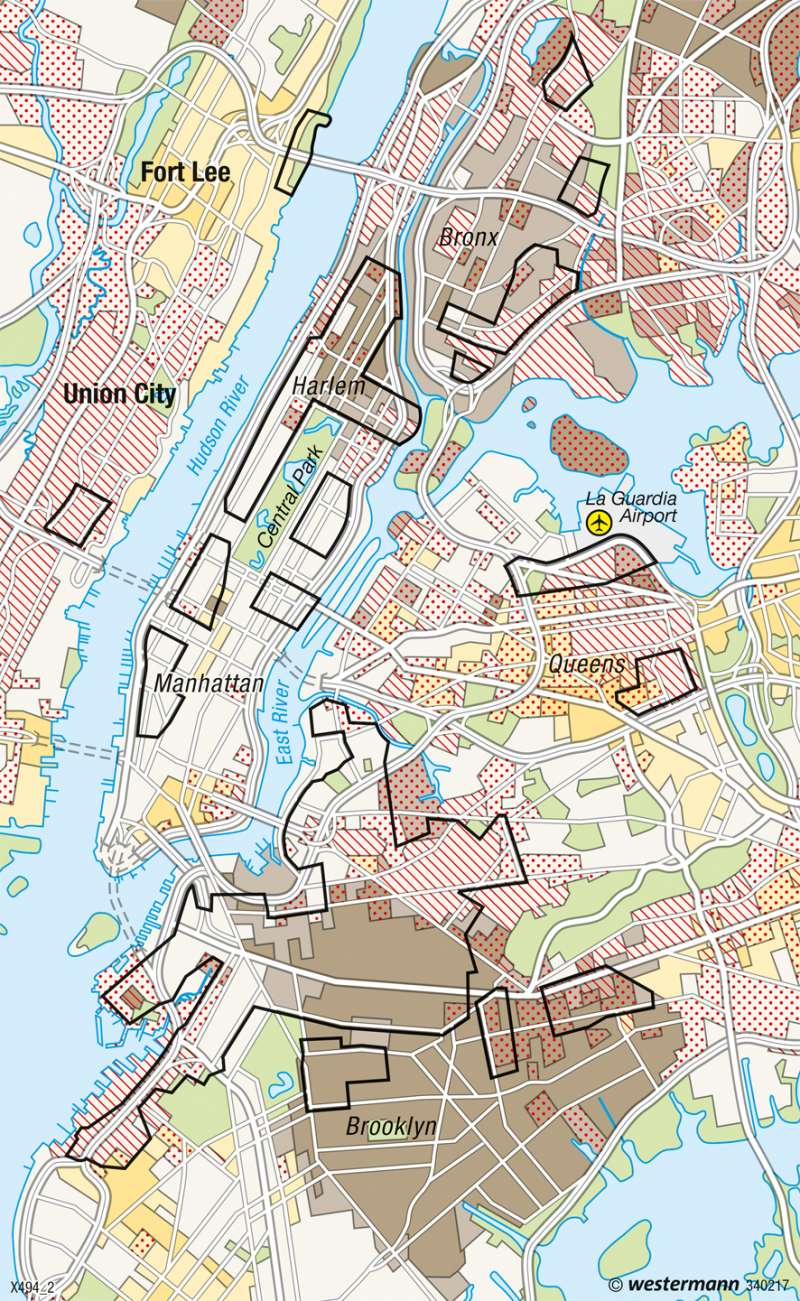 New York | Kulturgeprägte Wohngebiete | Global Cities | Karte 155/2
