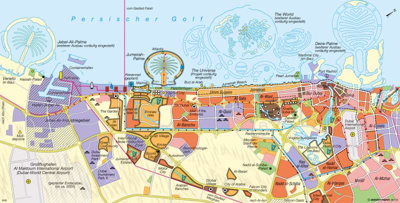 dubai altstadt karte Diercke Weltatlas   Kartenansicht   Dubai   Ausbau zur Global City 