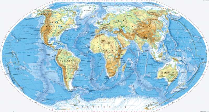 Erde | Physische Übersicht | Erde - Physische Übersicht | Karte 240/1
