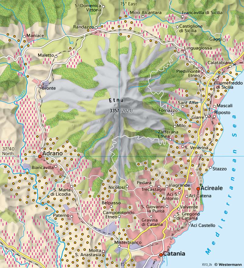 Etna (Sicily) | Active volcano | Natural hazards | Karte 51/4