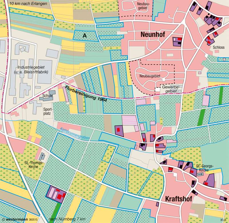 Knoblauchsland | Arbeitsintensiver Gartenbau | Deutschland - Landwirtschaftliche Betriebe | Karte 58/4