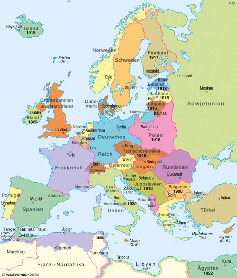 Diercke Weltatlas Kartenansicht Europa 1937 978 3 14 5 84 2 1