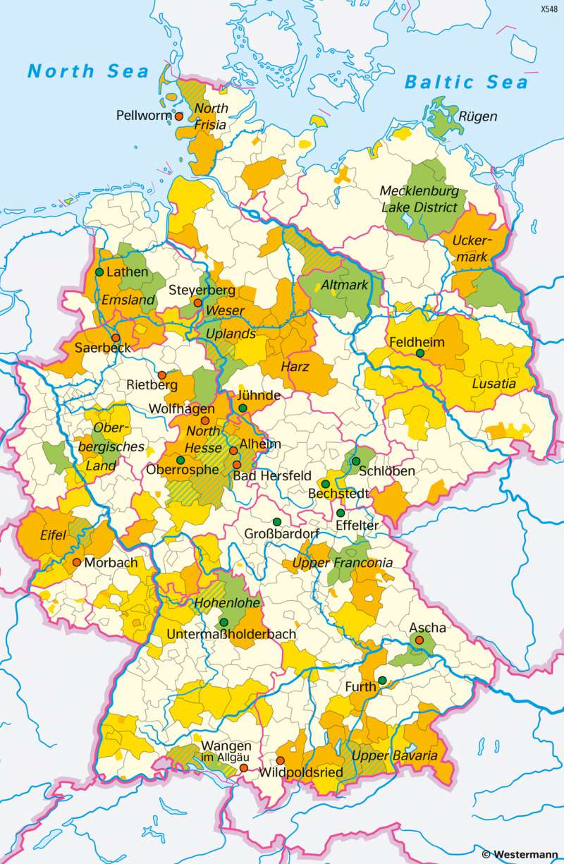 Germany | Energy self-sufficient regions | Sustainable development | Karte 96/2