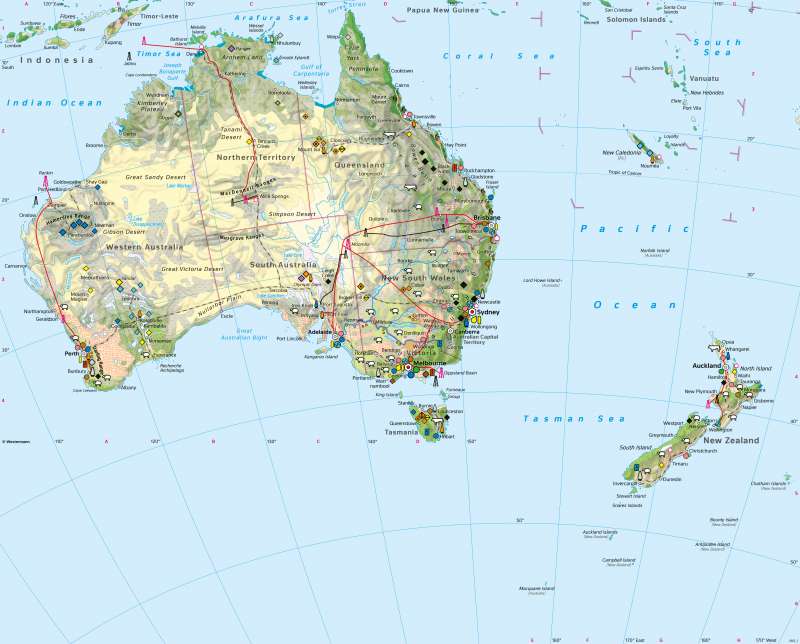Australia and New Zealand | Economy and land use | Economy and land use | Karte 164/1
