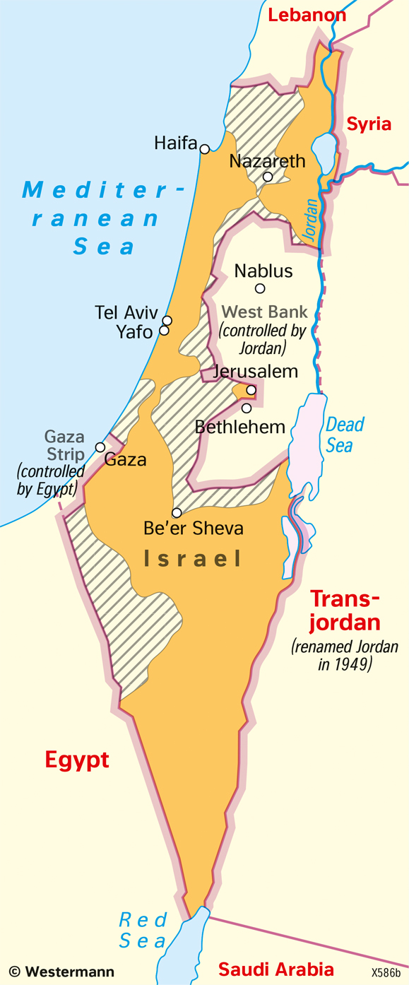 Israel | Territorial development | Physical map and the formation of Israel | Karte 139/2