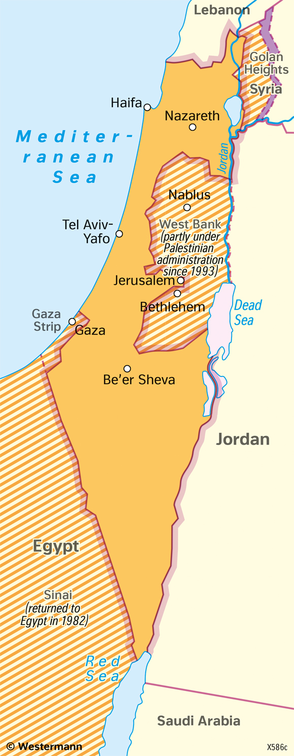 Israel | Territorial development | Physical map and the formation of Israel | Karte 139/2