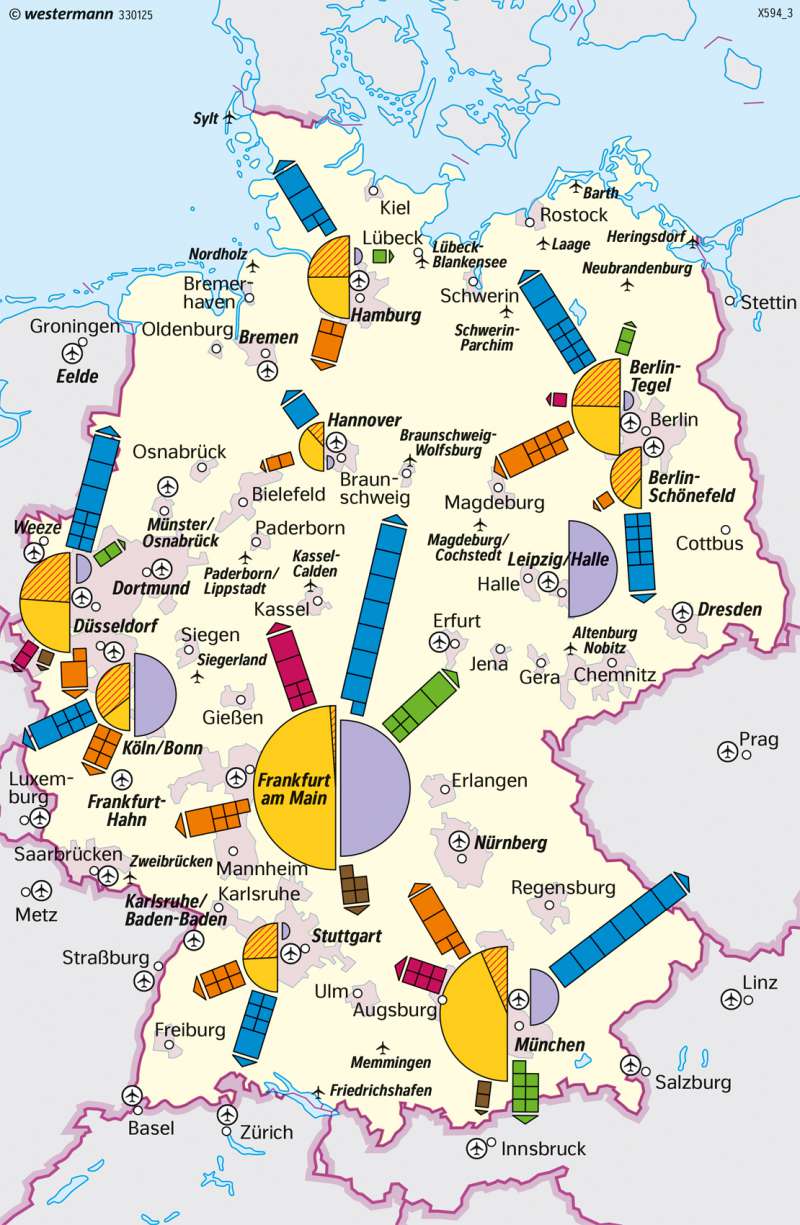Diercke Weltatlas - Kartenansicht - Deutschland - Luftverkehr - 978-3
