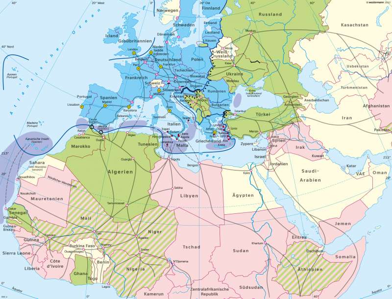 Diercke Weltatlas Kartenansicht Europa Und Seine Nachbarn Migration 978 3 14 8 110 1 1