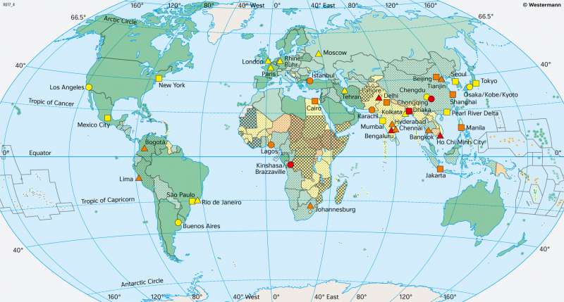 The World | Urbanisation | Population | Karte 37/4