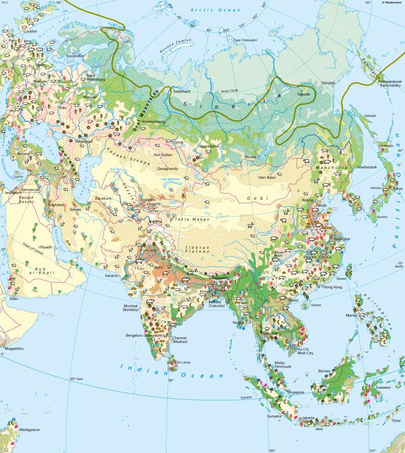 Asia | Land cover and agriculture | Agriculture and climate | Karte 120/1