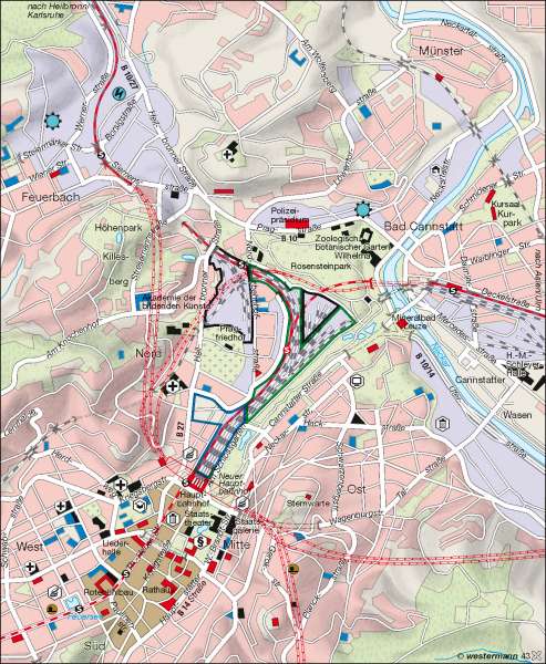 Stuttgart | Nutzungsansprüche | Industrieraum - Region Stuttgart | Karte 45/3